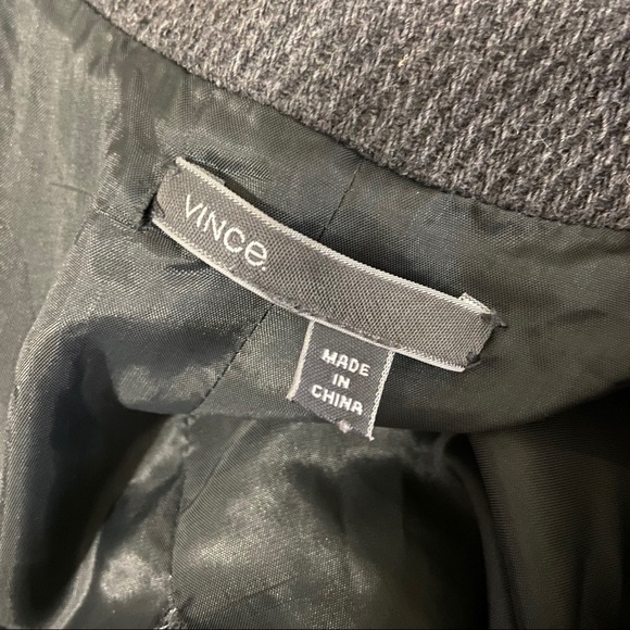 Vince Gray Wool Back Pleat Coat Size 0 - Picture 5 of 5